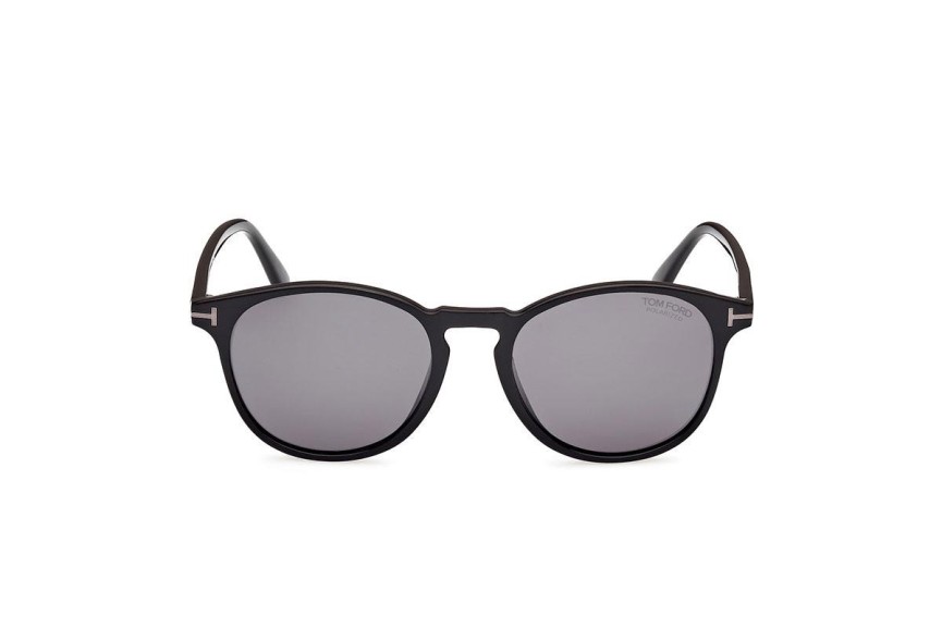 Okulary przeciwsłoneczne Tom Ford FT1097-N 01D Polarized Okrągłe Czarne