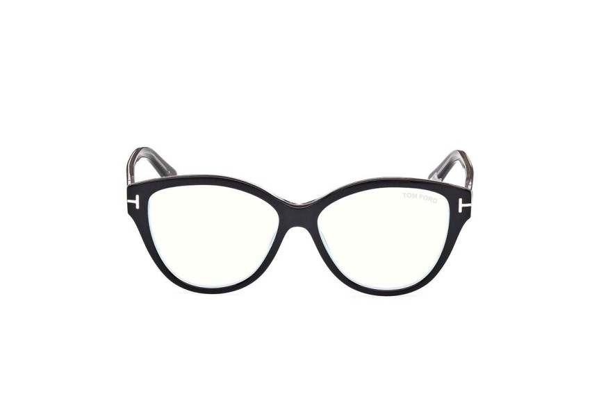 Okulary korekcyjne Tom Ford FT5954-B 003 Kocie oczy Czarne