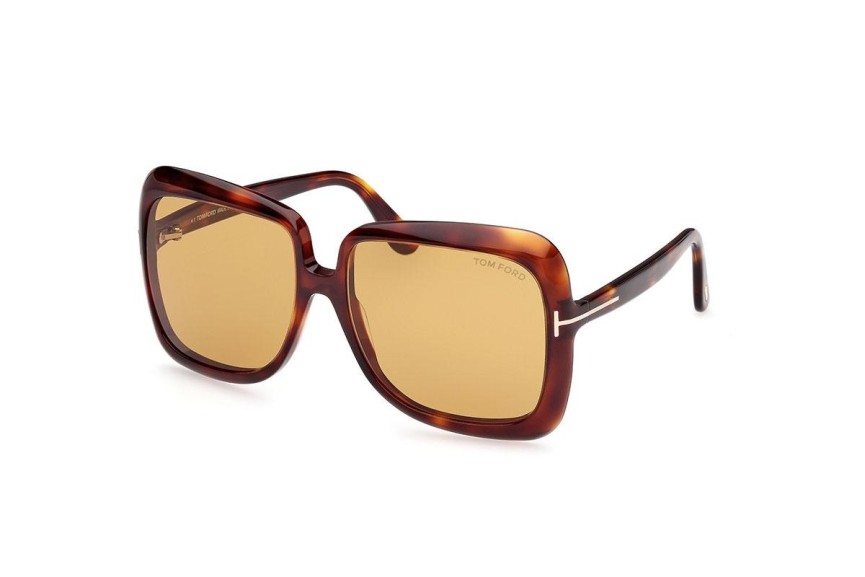 Okulary przeciwsłoneczne Tom Ford FT1156 52E Prostokątne Havana