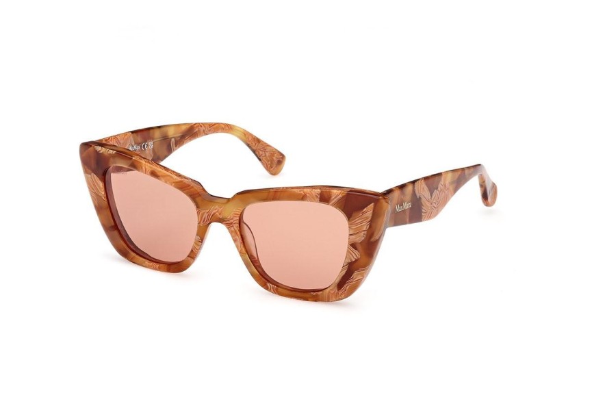 Okulary przeciwsłoneczne Max Mara MM0099 56E Kocie oczy Havana