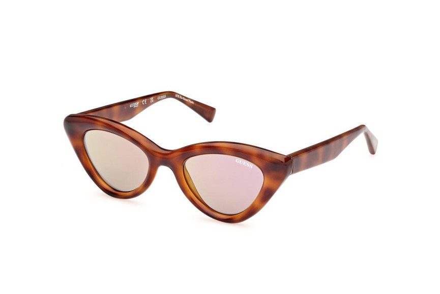 Okulary przeciwsłoneczne Guess GU00137 53C Kocie oczy Havana