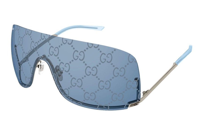 Okulary przeciwsłoneczne Gucci GG1560S 003 Pojedyncze | Shield Srebrne