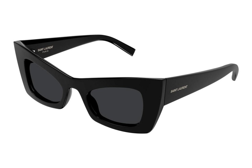 Okulary przeciwsłoneczne Saint Laurent SL702 001 Kocie oczy Czarne