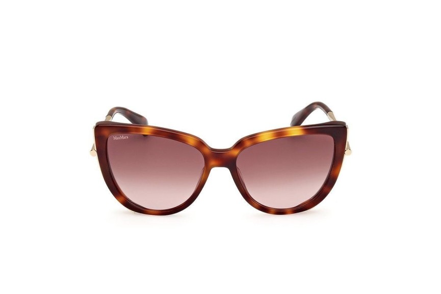 Okulary przeciwsłoneczne Max Mara MM0095 52F Kocie oczy Havana