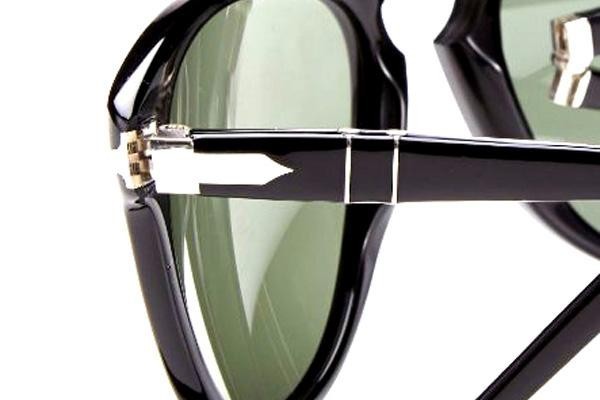 Okulary przeciwsłoneczne Persol Folding 714 Series PO0714 95/31 Pilotki (Aviator) Czarne