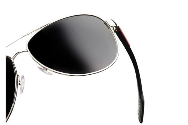 Okulary przeciwsłoneczne Prada Linea Rossa PS53PS 1BC5W1 Polarized Pilotki (Aviator) Srebrne