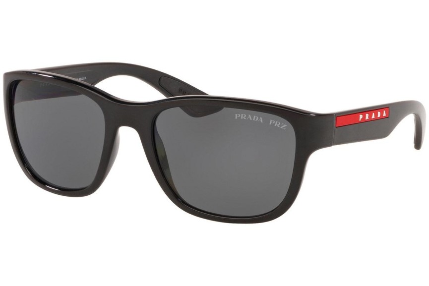 Okulary przeciwsłoneczne Prada Linea Rossa PS01US 1AB5Z1 Polarized Kwadratowe Czarne