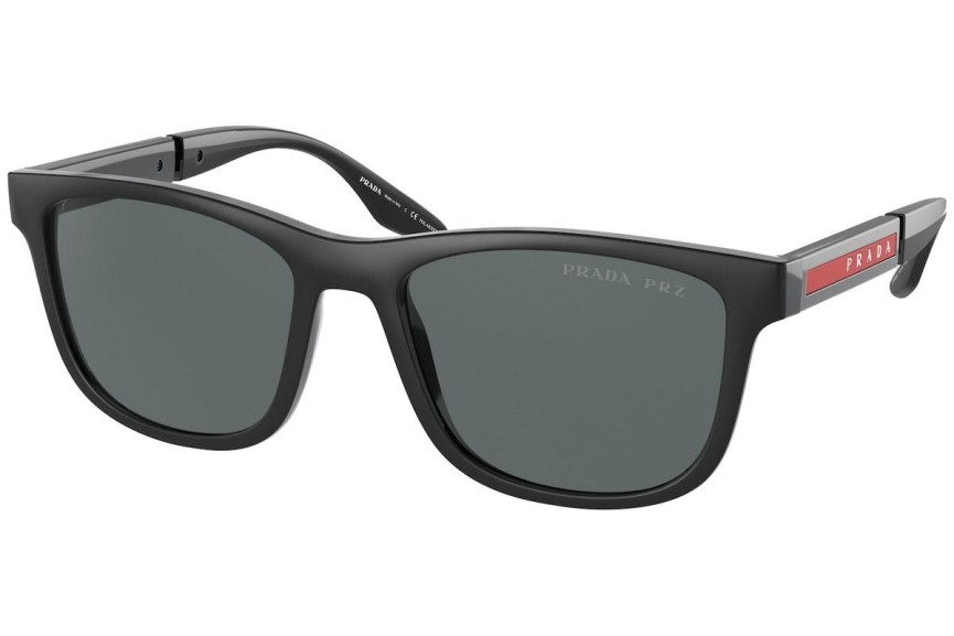 Okulary przeciwsłoneczne Prada Linea Rossa PS04XS DG002G Polarized Kwadratowe Czarne