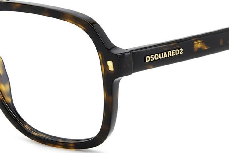 Okulary korekcyjne Dsquared2 D20145 086 Prostokątne Havana