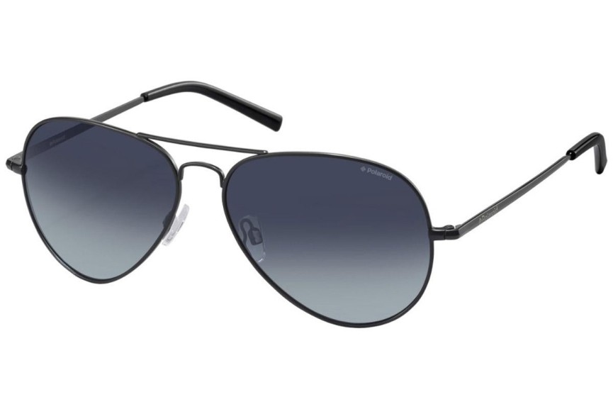 Okulary przeciwsłoneczne Polaroid PLD1017/S 003/WJ Polarized Pilotki (Aviator) Czarne