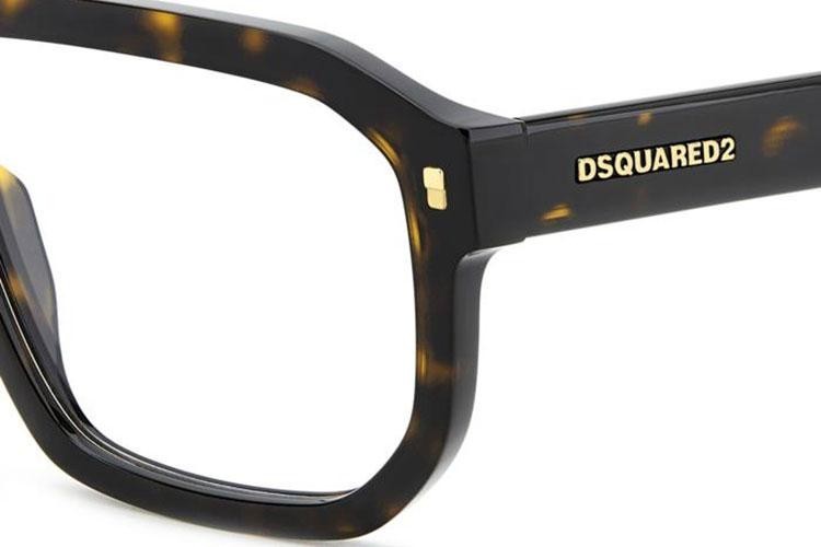 Okulary korekcyjne Dsquared2 D20146 086 Prostokątne Havana