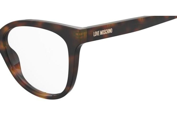 Okulary korekcyjne Love Moschino MOL635 05L Kocie oczy Havana