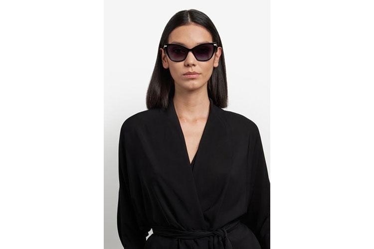 Okulary przeciwsłoneczne Carolina Herrera HER0262/S 807/9O Kocie oczy Czarne