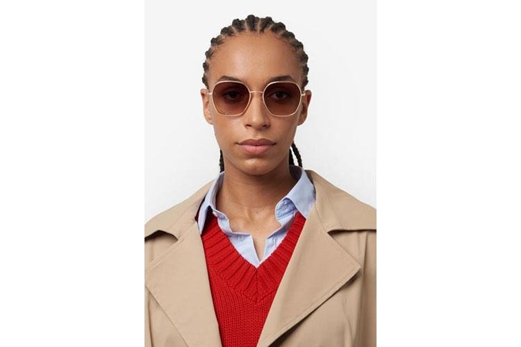 Okulary przeciwsłoneczne Tommy Hilfiger TH2150/S 84E/HA Kwadratowe Złote