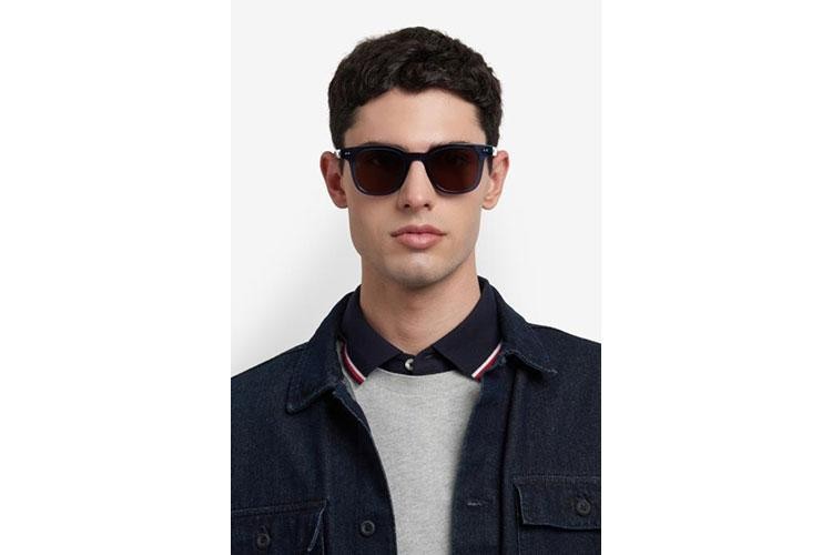 Okulary przeciwsłoneczne Tommy Hilfiger TH2126/S PJP/70 Prostokątne Niebieskie