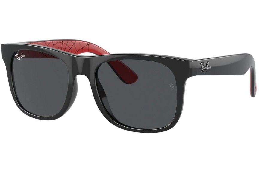 Okulary przeciwsłoneczne Ray-Ban Junior Marvel Collection RJ9069SF 716687 Kwadratowe Czarne