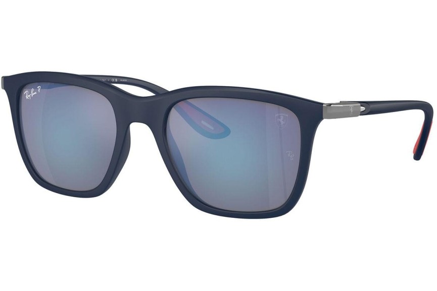 Okulary przeciwsłoneczne Ray-Ban RB4433M F698H0 Polarized Prostokątne Niebieskie