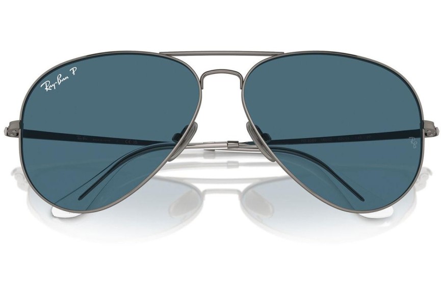 Okulary przeciwsłoneczne Ray-Ban RB8089 165/S2 Polarized Pilotki (Aviator) Srebrne