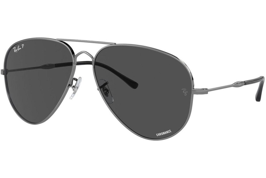 Okulary przeciwsłoneczne Ray-Ban RB3825 004/K8 Polarized Pilotki (Aviator) Szare