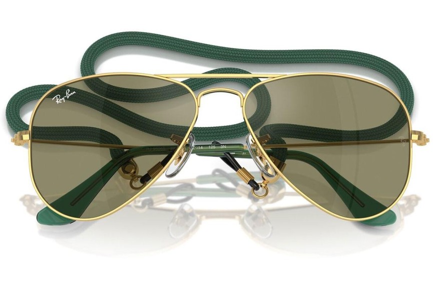 Okulary przeciwsłoneczne Ray-Ban Junior Aviator Junior RJ9506S 223/6R Pilotki (Aviator) Złote