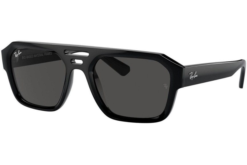 Okulary przeciwsłoneczne Ray-Ban Corrigan RB4397 667787 Flat Top Czarne