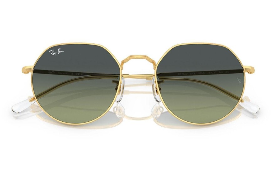 Okulary przeciwsłoneczne Ray-Ban Jack RB3565 001/BH Okrągłe Złote