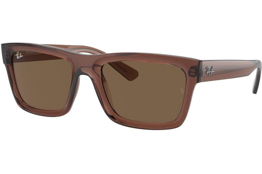 Okulary przeciwsłoneczne Ray-Ban Warren RB4396 667873 Prostokątne Brązowe