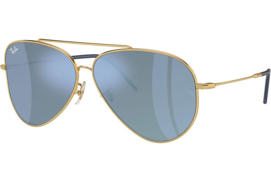 Okulary przeciwsłoneczne Ray-Ban Aviator Reverse RBR0101S 001/GA Pilotki (Aviator) Złote