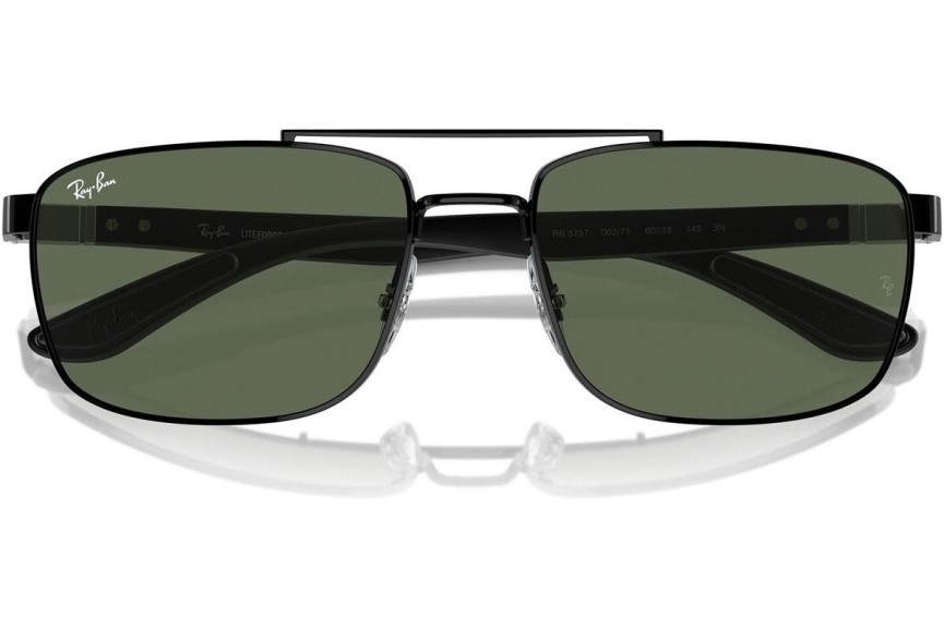 Okulary przeciwsłoneczne Ray-Ban RB3737 002/71 Prostokątne Czarne