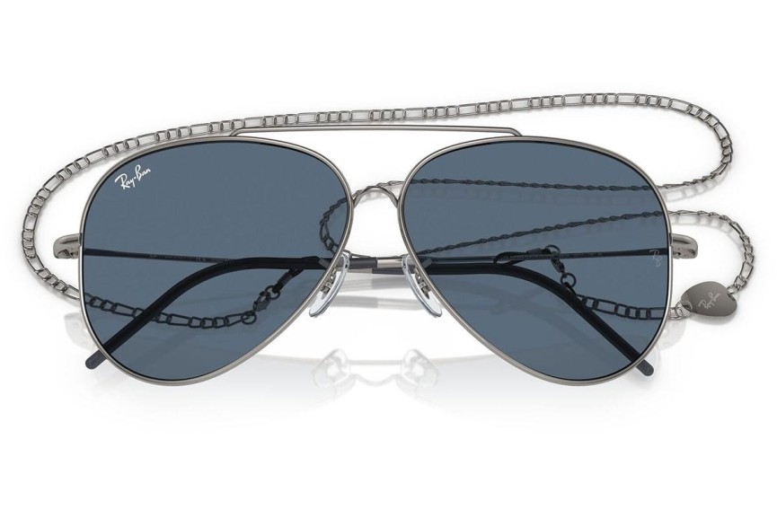 Okulary przeciwsłoneczne Ray-Ban Aviator Reverse RBR0101S 004/3A Pilotki (Aviator) Srebrne