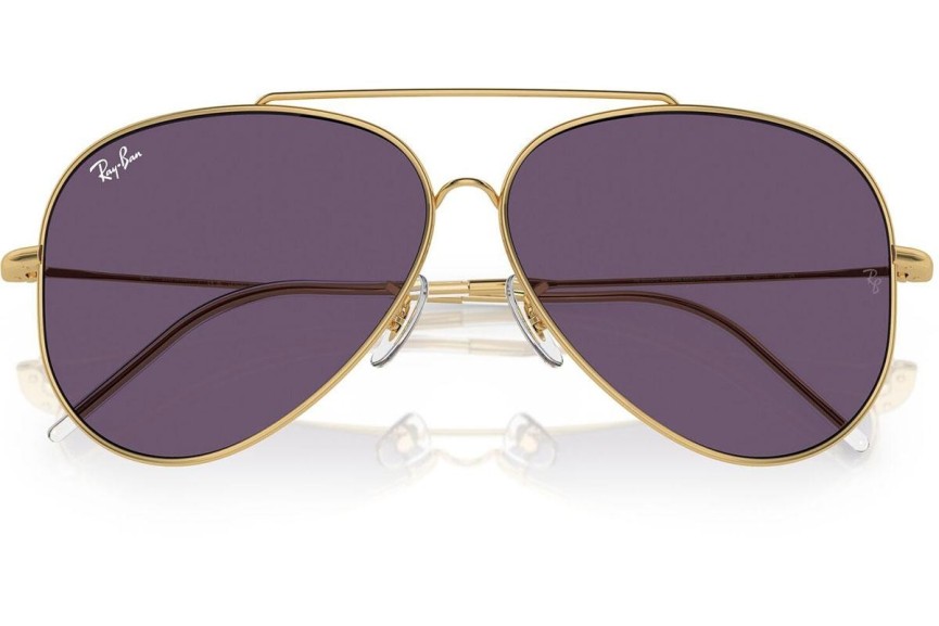 Okulary przeciwsłoneczne Ray-Ban Aviator Reverse RBR0101S 001/1A Pilotki (Aviator) Złote