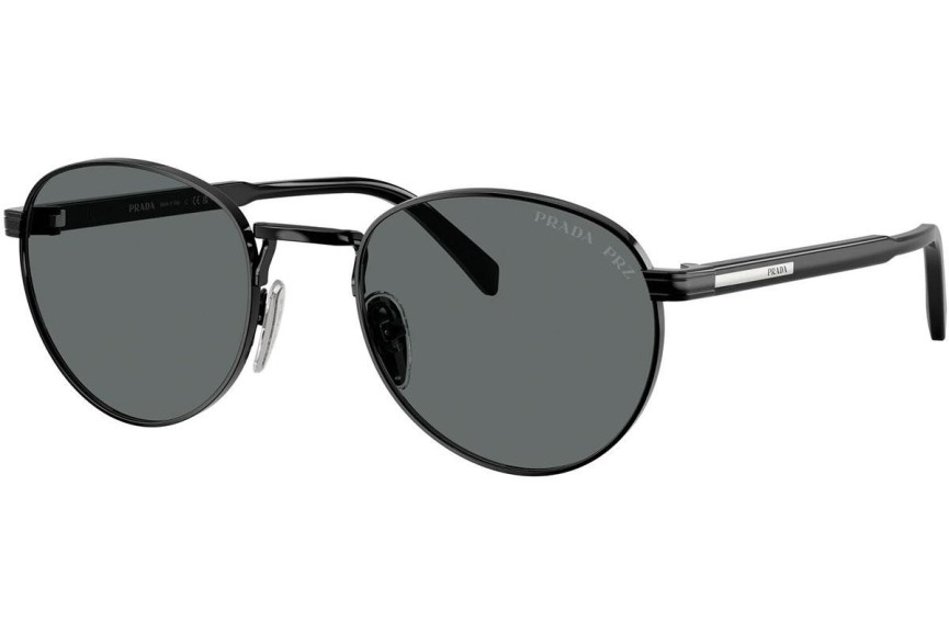 Okulary przeciwsłoneczne Prada PRB51S 1AB5Z1 Polarized Okrągłe Czarne