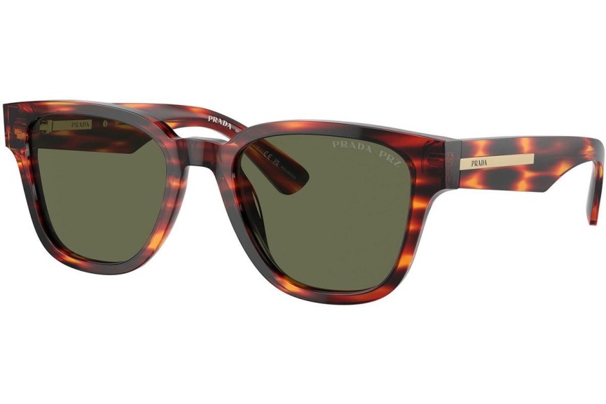 Okulary przeciwsłoneczne Prada PRA04SF 13O03R Polarized Kwadratowe Havana