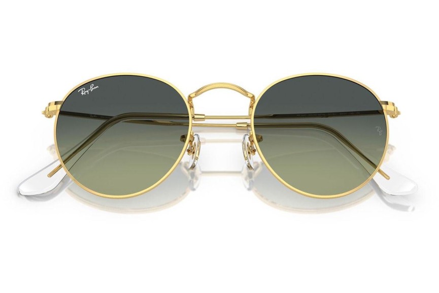 Okulary przeciwsłoneczne Ray-Ban Round Metal RB3447 001/BH Okrągłe Złote