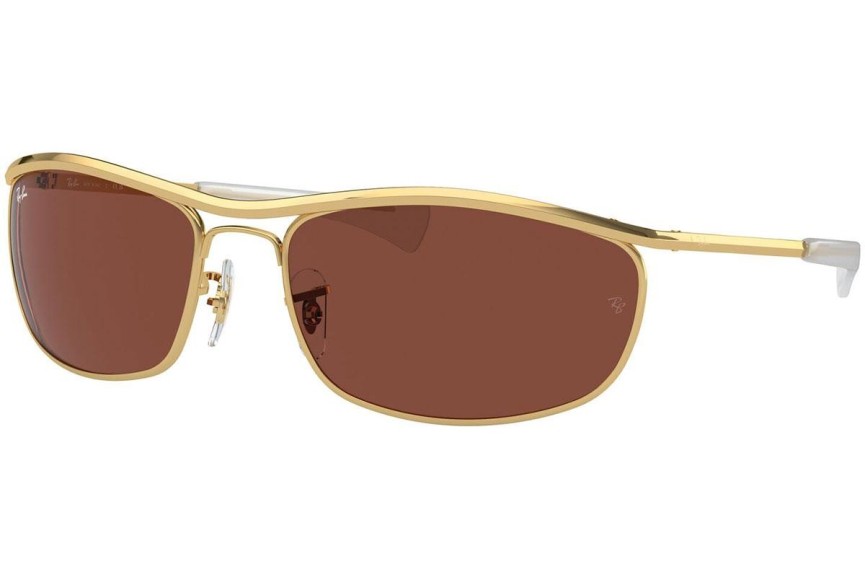 Okulary przeciwsłoneczne Ray-Ban Olympian I Deluxe RB3119M 001/C5 Prostokątne Złote