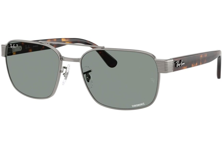 Okulary przeciwsłoneczne Ray-Ban RB3751CH 004/3R Polarized Kwadratowe Srebrne