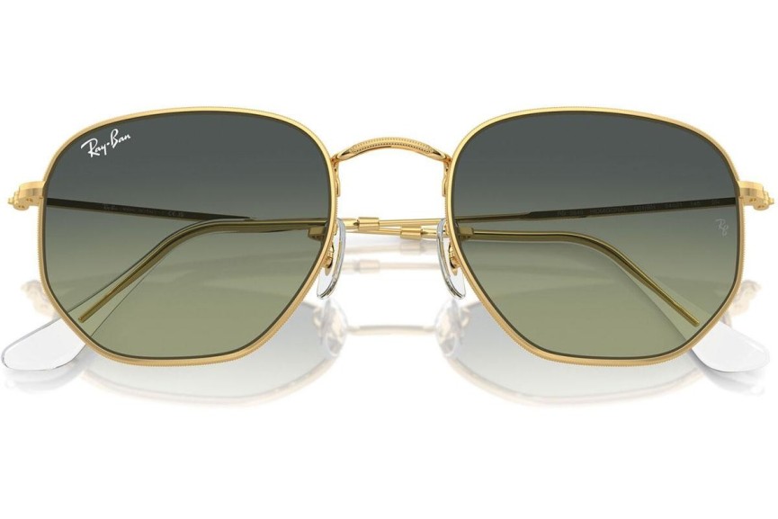 Okulary przeciwsłoneczne Ray-Ban Hexagonal RB3548 001/BH Pilotki (Aviator) Złote