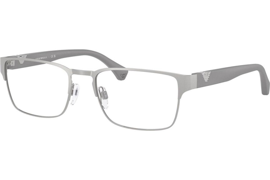 Okulary korekcyjne Emporio Armani EA1027 3036 Prostokątne Srebrne