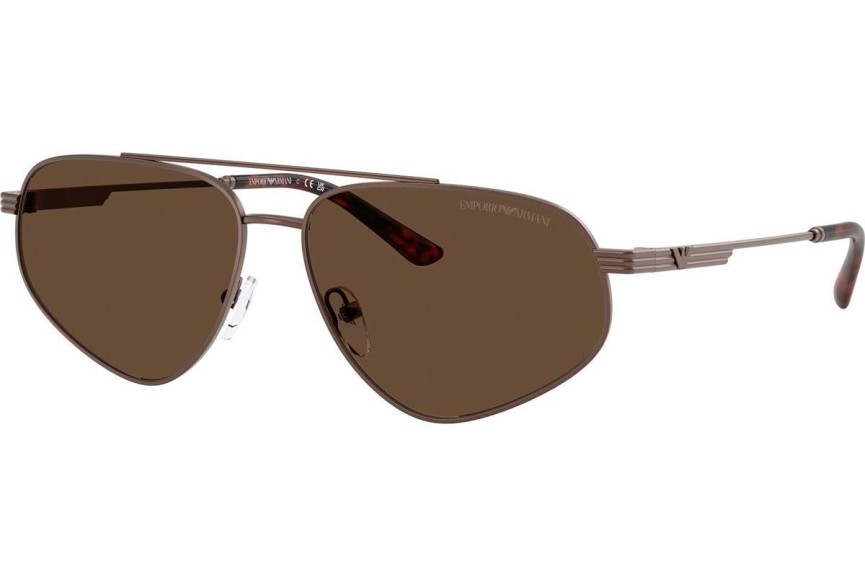 Okulary przeciwsłoneczne Emporio Armani EA2156 300673 Pilotki (Aviator) Brązowe