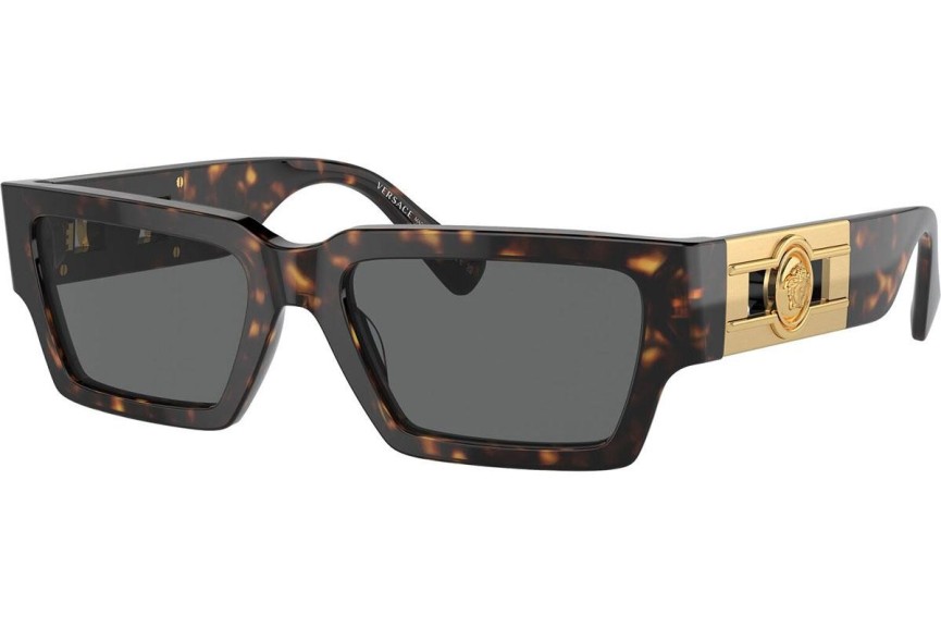 Okulary przeciwsłoneczne Versace VE4459F 108/87 Kwadratowe Havana