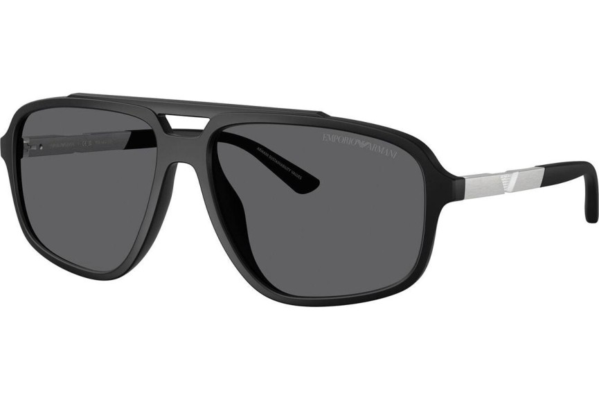 Okulary przeciwsłoneczne Emporio Armani EA4236U 5001T3 Polarized Kwadratowe Czarne