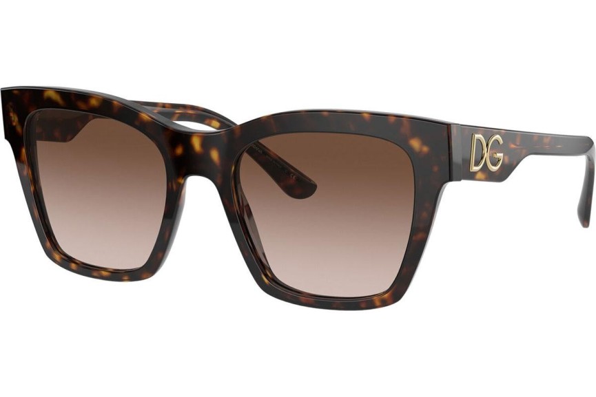 Okulary przeciwsłoneczne Dolce & Gabbana DG4384F 502/13 Kocie oczy Havana