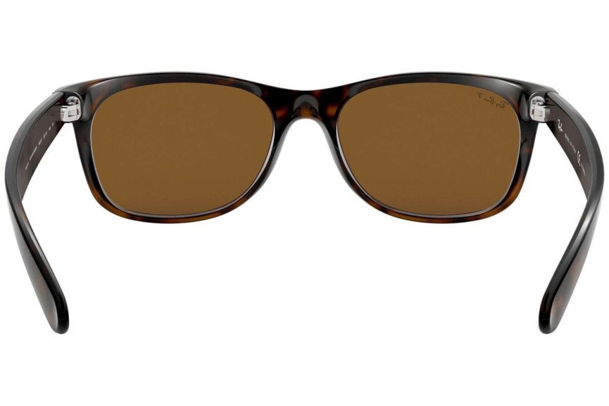 Okulary przeciwsłoneczne Ray-Ban New Wayfarer RB2132 902/57 Polarized Kwadratowe Havana