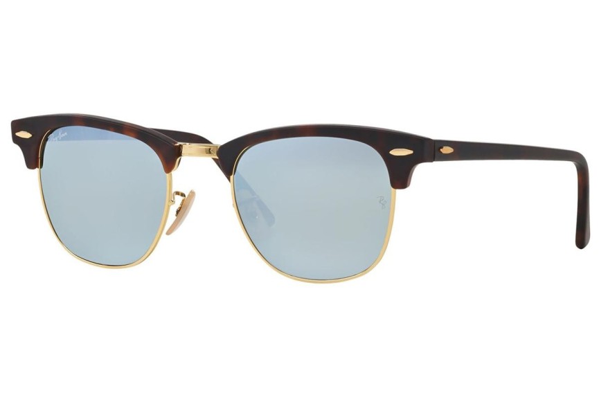 Okulary przeciwsłoneczne Ray-Ban Clubmaster Flash Lenses RB3016 114530 Browline Havana