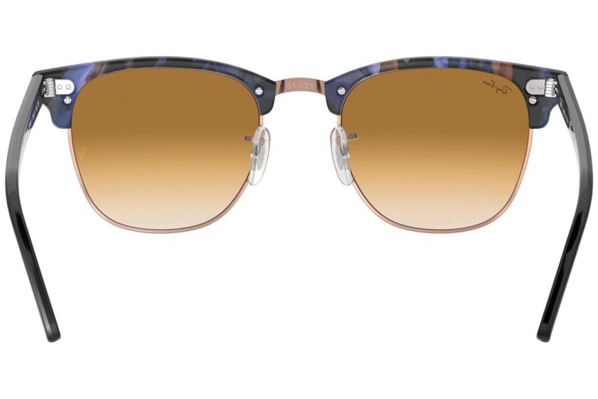 Okulary przeciwsłoneczne Ray-Ban Clubmaster Fleck RB3016 125651 Browline Niebieskie