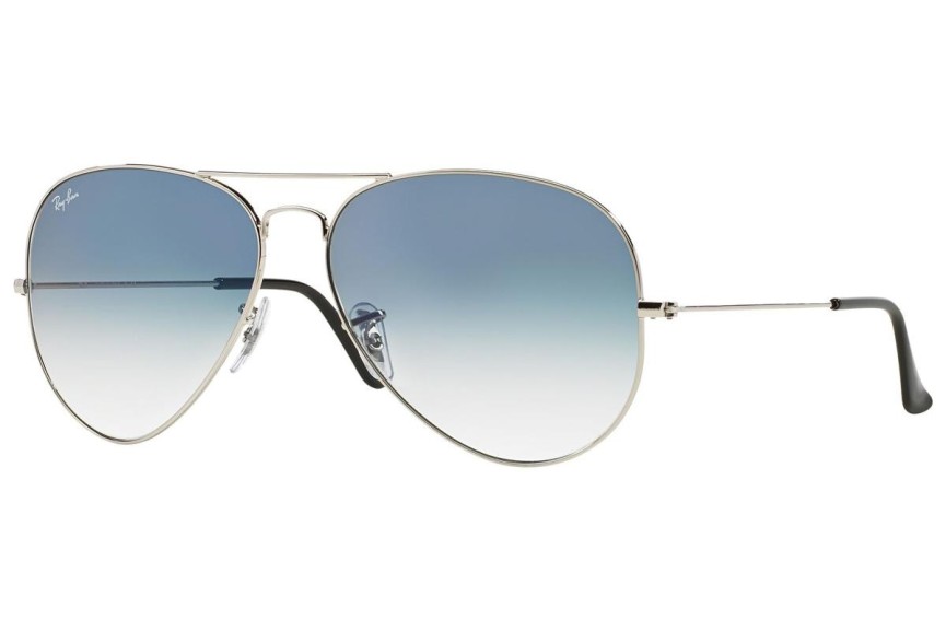 Okulary przeciwsłoneczne Ray-Ban Aviator Gradient RB3025 003/3F Pilotki (Aviator) Srebrne