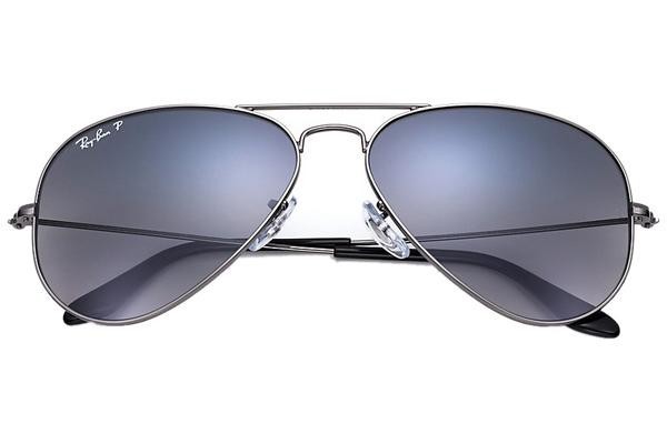 Okulary przeciwsłoneczne Ray-Ban Aviator Gradient RB3025 004/78 Polarized Pilotki (Aviator) Srebrne