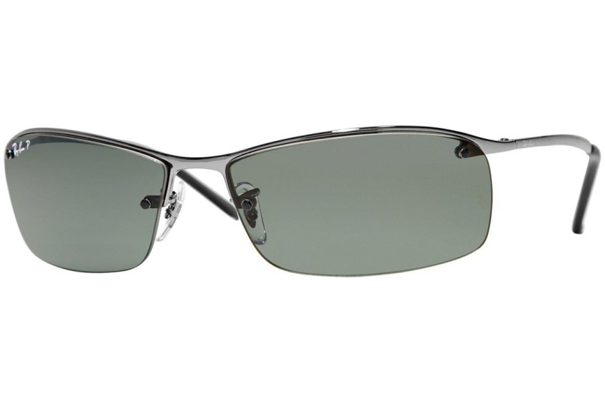 Okulary przeciwsłoneczne Ray-Ban RB3183 004/9A Polarized Prostokątne Srebrne