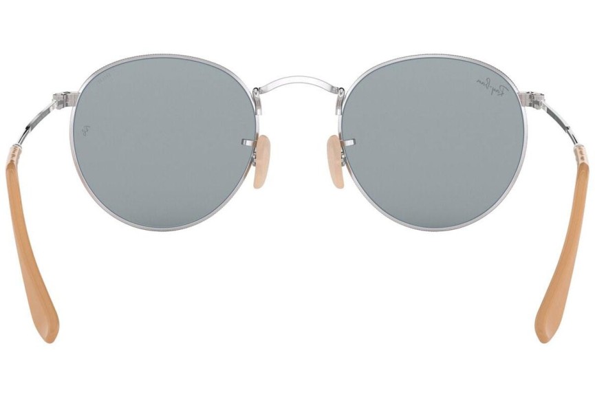 Okulary przeciwsłoneczne Ray-Ban Round Metal Evolve RB3447 9065I5 Okrągłe Srebrne