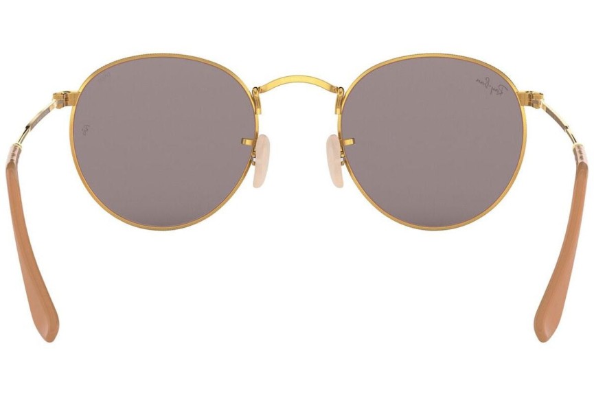 Okulary przeciwsłoneczne Ray-Ban Round Metal Evolve RB3447 9064V8 Okrągłe Złote